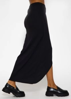 Rip Jersey-Rock Mit Wickel-Optik, Schwarz -Sassyclassy SassyClassy rip jersey rock mit wickel optik schwarz S3204B5822 4