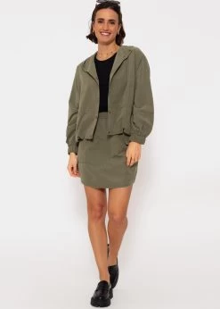 Rock Mit Aufgesetzten Taschen - Khaki 10 Rock Mit Aufgesetzten Taschen - Khaki -Sassyclassy SassyClassy rock mit aufgesetzten taschen khaki S3211R6698 5