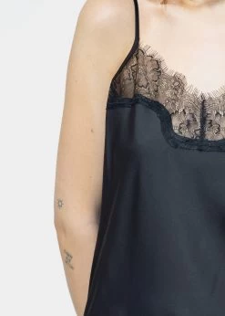 Satin Nachthemd Mit Spitze - Schwarz -Sassyclassy SassyClassy satin nachthemd mit spitze schwarz S3211NN6626 47U7sYeskZENIM