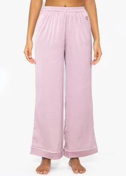 Satin Pants Mit Paspel - Rosa