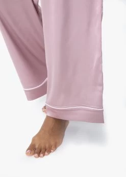 Satin Pants Mit Paspel - Rosa -Sassyclassy SassyClassy satin pants mit paspel rosa S3209NH6420 3