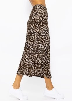 Satin Rock Mit Leo-Print, Braun -Sassyclassy SassyClassy satin rock mit leo print in braun S3207R6087 6