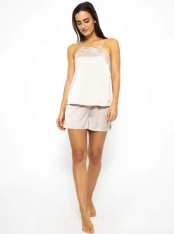 Satin Pyjama Shorts - Champagner 12 Satin Pyjama Shorts - Champagner -Sassyclassy SassyClassy satin shorts champagner S3209NS6427 5