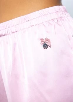 Satin Pyjama Shorts - Rosa -Sassyclassy SassyClassy satin shorts rosa S3209NS6426 2yXwn4DwC4UJoI
