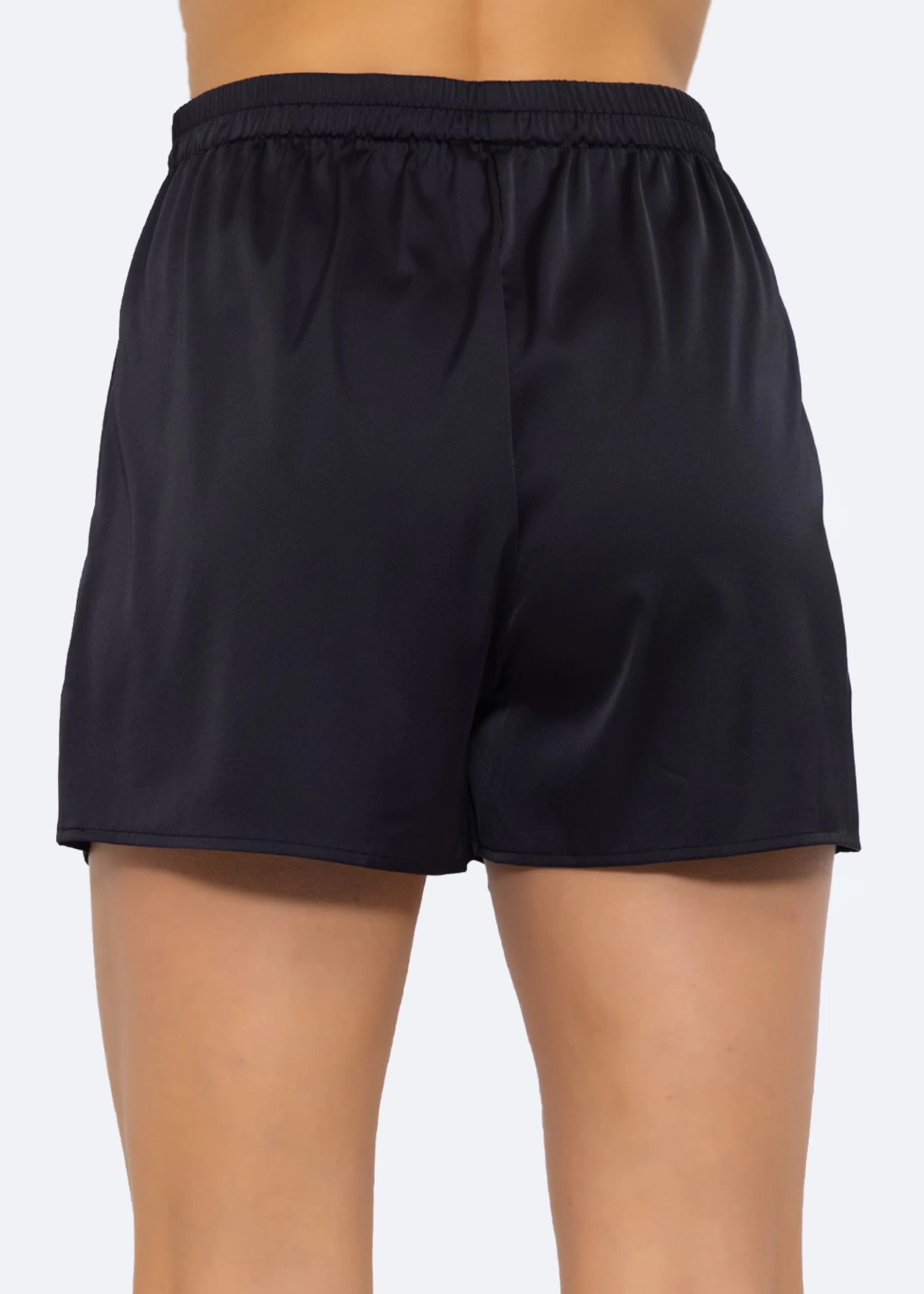 Satin Pyjama Shorts - Schwarz 7 Satin Pyjama Shorts - Schwarz – Bild 5
