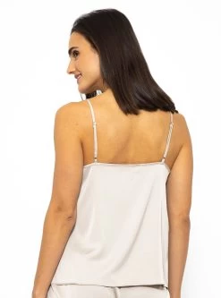 Satin Pyjama Top Mit Spitze - Champagner 15 Satin Pyjama Top Mit Spitze - Champagner -Sassyclassy SassyClassy satin top mit spitze champagner S3209NT6418 2