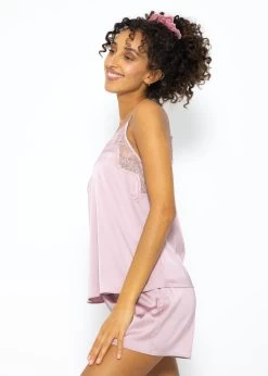 Satin Pyjama Top Mit Spitze - Rosa 17 Satin Pyjama Top Mit Spitze - Rosa -Sassyclassy SassyClassy satin top mit spitze rosa S3209NT6417 3K5A1VYuO7pemU