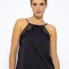 Satin Pyjama Top Mit Spitze - Schwarz -Sassyclassy SassyClassy satin top mit spitze schwarz S3209NT6416 5