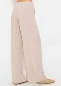 Schimmernde Lässige Viskose Hose - Beige 15 Schimmernde Lässige Viskose Hose - Beige -Sassyclassy SassyClassy schimmernde lassige viskose hose beige S3204B5834 3