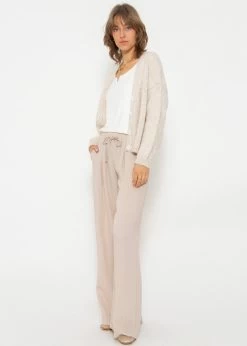 Schimmernde Lässige Viskose Hose - Beige 11 Schimmernde Lässige Viskose Hose - Beige -Sassyclassy SassyClassy schimmernde lassige viskose hose beige S3204B5834 7