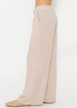 Schimmernde Lässige Viskose Hose - Beige 14 Schimmernde Lässige Viskose Hose - Beige -Sassyclassy SassyClassy schimmernde lassige viskose hose beige S3204B5834 9