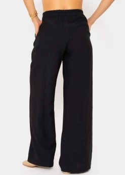 Schimmernde Lässige Viskose Hose, Schwarz -Sassyclassy SassyClassy schimmernde lassige viskose hose schwarz S3204B5833