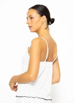 Schlaf-Top Mit Spitze - Weiß -Sassyclassy SassyClassy schlaf top mit spitze weiss S3209NT6324 4