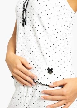 Schlaf-Top Mit Spitze - Weiß -Sassyclassy SassyClassy schlaf top mit spitze weiss S3209NT6324 7