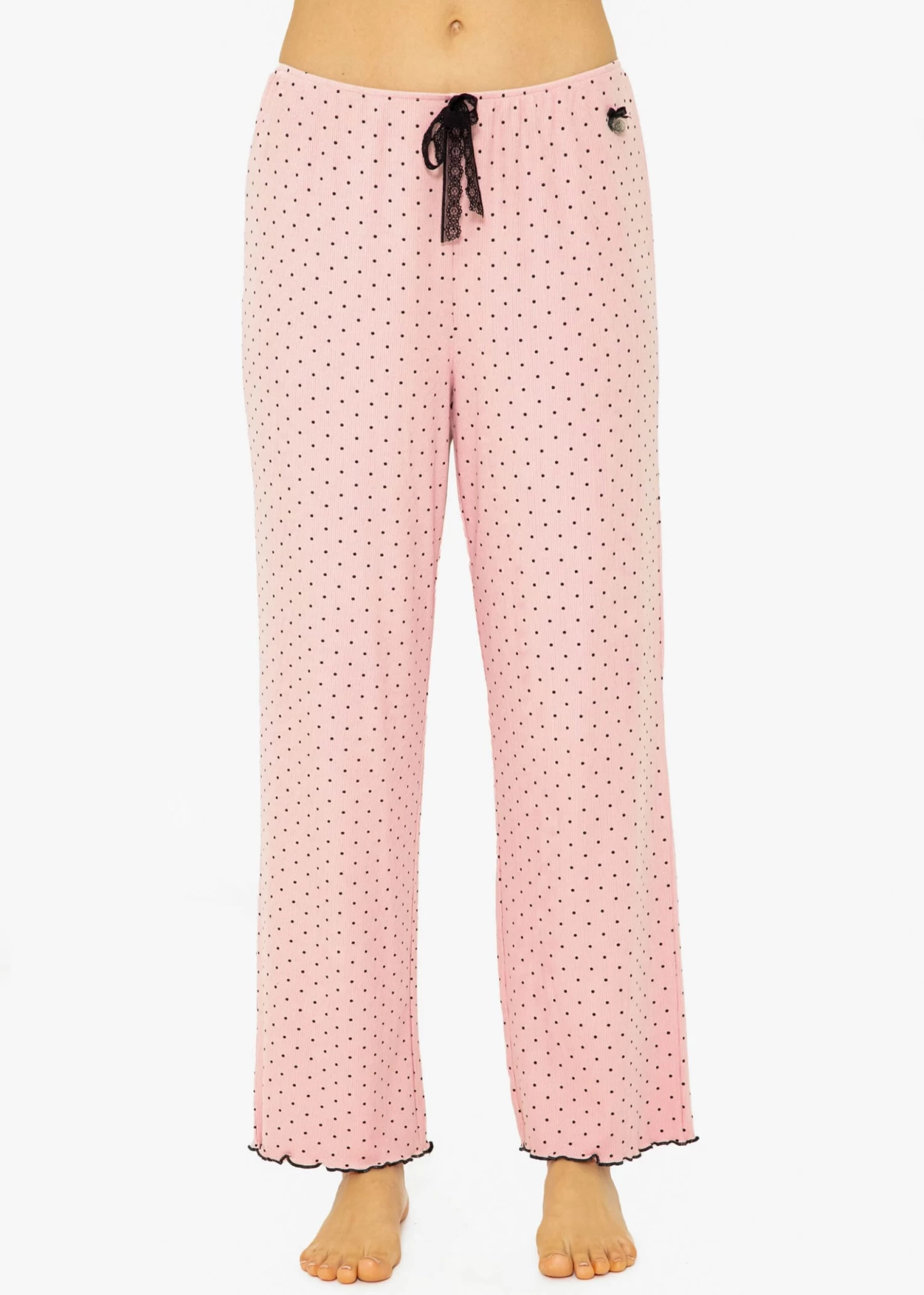 Schlafhose Mit Pünktchen - Rosa 3 Schlafhose Mit Pünktchen - Rosa