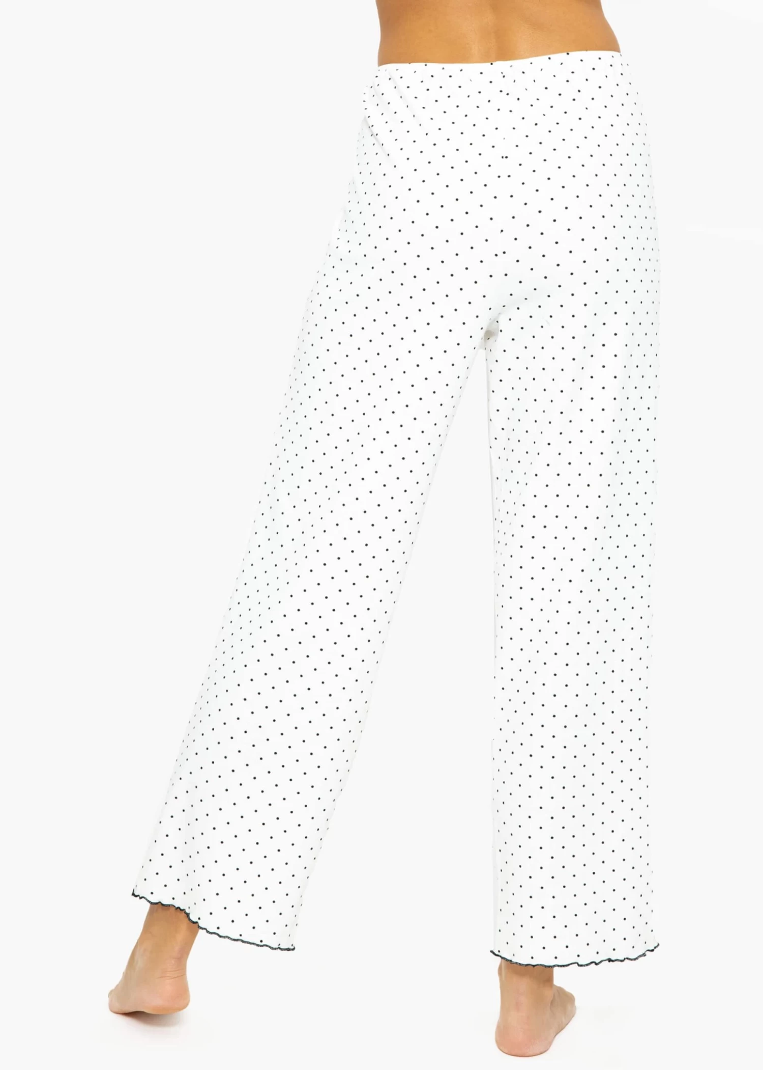Schlafhose Mit Pünktchen - Weiß 9 Schlafhose Mit Pünktchen - Weiß – Bild 7