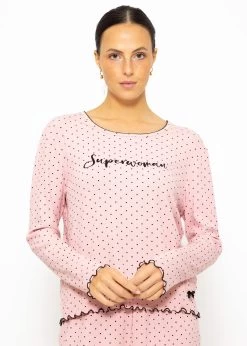 Schlafshirt Mit Pünktchen - Rosa -Sassyclassy SassyClassy schlafshirt mit punktchen rosa S3209NG6339 1