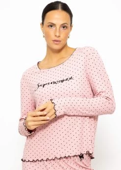 Schlafshirt Mit Pünktchen - Rosa -Sassyclassy SassyClassy schlafshirt mit punktchen rosa S3209NG6339 2