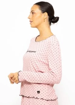 Schlafshirt Mit Pünktchen - Rosa -Sassyclassy SassyClassy schlafshirt mit punktchen rosa S3209NG6339 3