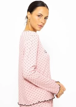 Schlafshirt Mit Pünktchen - Rosa -Sassyclassy SassyClassy schlafshirt mit punktchen rosa S3209NG6339 5