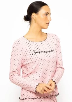 Schlafshirt Mit Pünktchen - Rosa -Sassyclassy SassyClassy schlafshirt mit punktchen rosa S3209NG6339 7