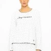 Schlafshirt Mit Pünktchen - Weiß -Sassyclassy SassyClassy schlafshirt mit punktchen weiss S3209NG6337 10