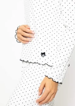Schlafshirt Mit Pünktchen - Weiß 23 Schlafshirt Mit Pünktchen - Weiß -Sassyclassy SassyClassy schlafshirt mit punktchen weiss S3209NG6337 5