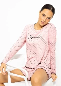 Schlafshorts Mit Pünktchen - Rosa 13 Schlafshorts Mit Pünktchen - Rosa -Sassyclassy SassyClassy schlafshorts mit punktchen rosa S3209NS6336 2