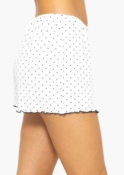 Schlafshorts Mit Pünktchen - Weiß -Sassyclassy SassyClassy schlafshorts mit punktchen weiss S3209NS6334 11