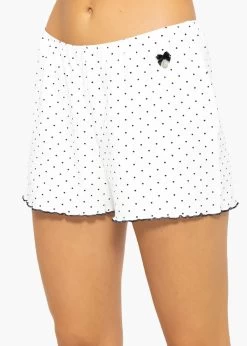 Schlafshorts Mit Pünktchen - Weiß -Sassyclassy SassyClassy schlafshorts mit punktchen weiss S3209NS6334 13