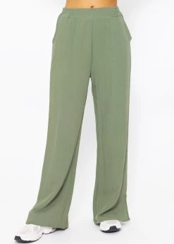 Schlupfhose In Viskose, Khaki