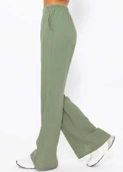 Schlupfhose In Viskose, Khaki -Sassyclassy SassyClassy schlupfhose in viskose khaki S3202B5423 4