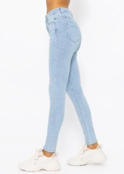 Skinny Highwaist Jeans - Hellblau -Sassyclassy SassyClassy skinny highwaist jeans hellblau S4201D6773 4