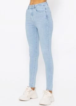 Skinny Highwaist Jeans - Hellblau -Sassyclassy SassyClassy skinny highwaist jeans hellblau S4201D6773 5