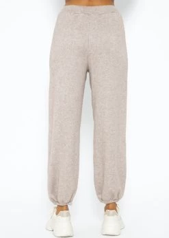 Super Soft Jersey Jogginghose - Taupe 16 Super Soft Jersey Jogginghose - Taupe -Sassyclassy SassyClassy soft jersey jogginghose taupe S3210O6590 6