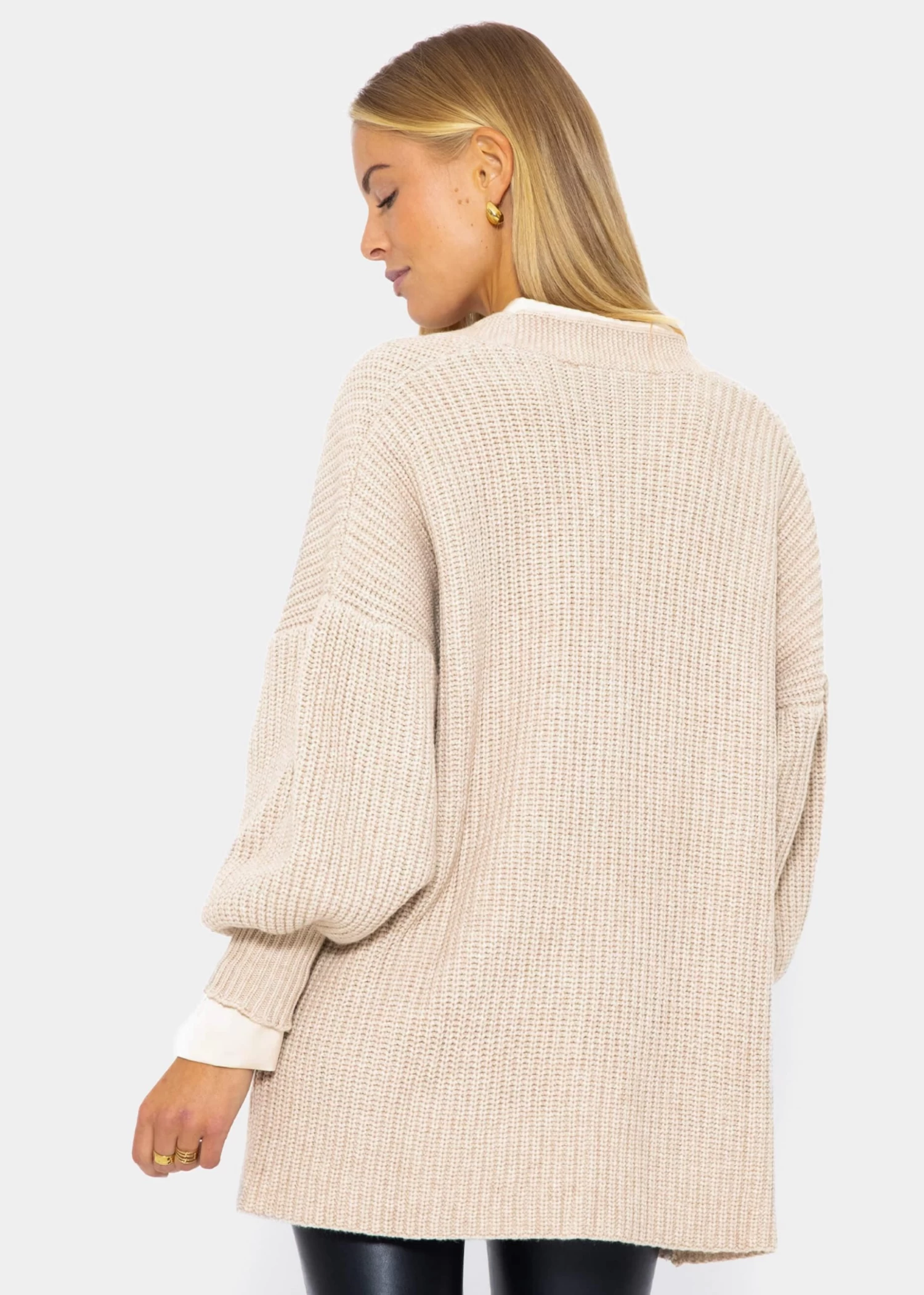 Soft Strick Cardigan Mit Taschen - Beige 9 Soft Strick Cardigan Mit Taschen - Beige – Bild 7