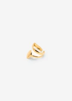 Spiral Ring Mit Tropfendesign - Gold -Sassyclassy SassyClassy spiral ring mit tropfendesign gold S4202AR9033 1
