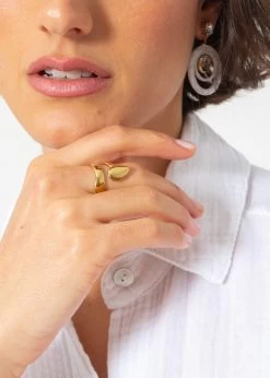 Spiral Ring Mit Tropfendesign - Gold -Sassyclassy SassyClassy spiral ring mit tropfendesign gold S4202AR9033y3Q135h2wmVgE