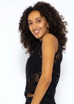 Spitzentop - Schwarz -Sassyclassy SassyClassy spitzentop schwarz S3209T6376 4