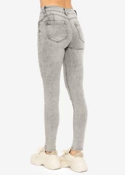 Stretchy Mid Waist Push Up Jeans - Hellgrau -Sassyclassy SassyClassy stretchy mid waist push up jeans hellgrau S3211D6676 3dW4ufHfook0Fz