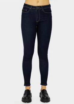 Stretchy Mid Waist Push Up Jeans - Dunkelblau -Sassyclassy SassyClassy stretchy mid waist push up jeans dunkelblau S3209D6357 3