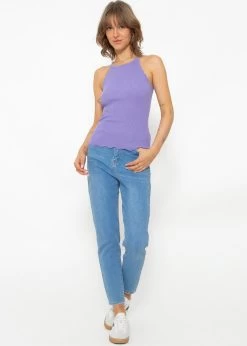 Strick Top Mit Bogenkante, Flieder -Sassyclassy SassyClassy strick top mit bogenkante flieder S3205B5911 2