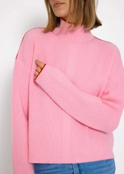 Strickpullover Mit Farbigen Akzenten - Rosa-rot -Sassyclassy SassyClassy strickpullover mit farbigen akzenten rosa rot S3208P6226 7