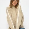 Strickpullover Mit Hellen Streifen - Beige -Sassyclassy SassyClassy strickpullover mit hellen streifen beige S3208P6233