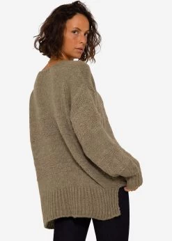 Strickpullover Mit V-Ausschnitt - Khaki -Sassyclassy SassyClassy strickpullover mit v ausschnitt grun S3208P6270 42w4t5keNZgpFT
