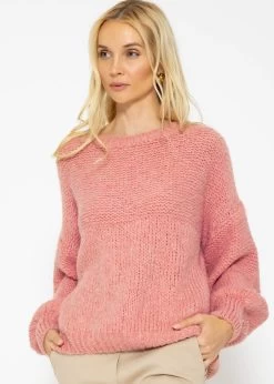 Super Flauschiger Strickpullover - Rosa -Sassyclassy SassyClassy super flauschiger strickpullover rosa S3209P6395 2