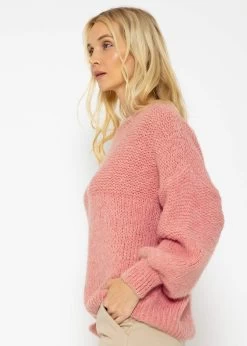 Super Flauschiger Strickpullover - Rosa -Sassyclassy SassyClassy super flauschiger strickpullover rosa S3209P6395 4