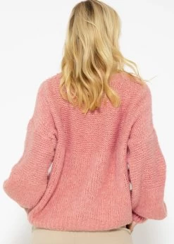 Super Flauschiger Strickpullover - Rosa -Sassyclassy SassyClassy super flauschiger strickpullover rosa S3209P6395 5