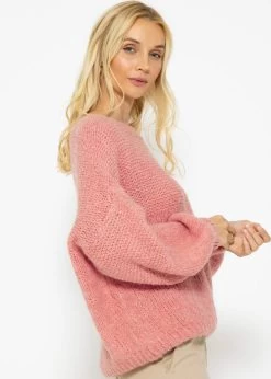 Super Flauschiger Strickpullover - Rosa -Sassyclassy SassyClassy super flauschiger strickpullover rosa S3209P6395 6