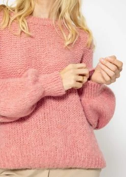 Super Flauschiger Strickpullover - Rosa -Sassyclassy SassyClassy super flauschiger strickpullover rosa S3209P6395 7